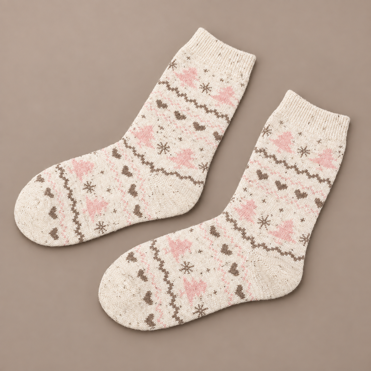 Wintersocken „Herz-Hygge“ mit Wollanteil 36–41 – 1