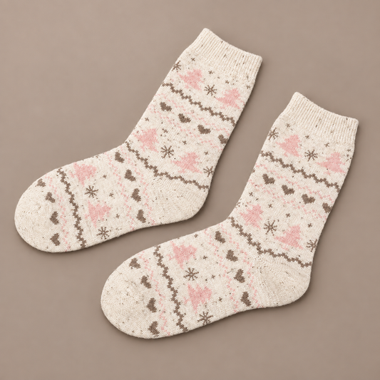Wintersocken „Herz-Hygge“ mit Wollanteil 36–41 – 1