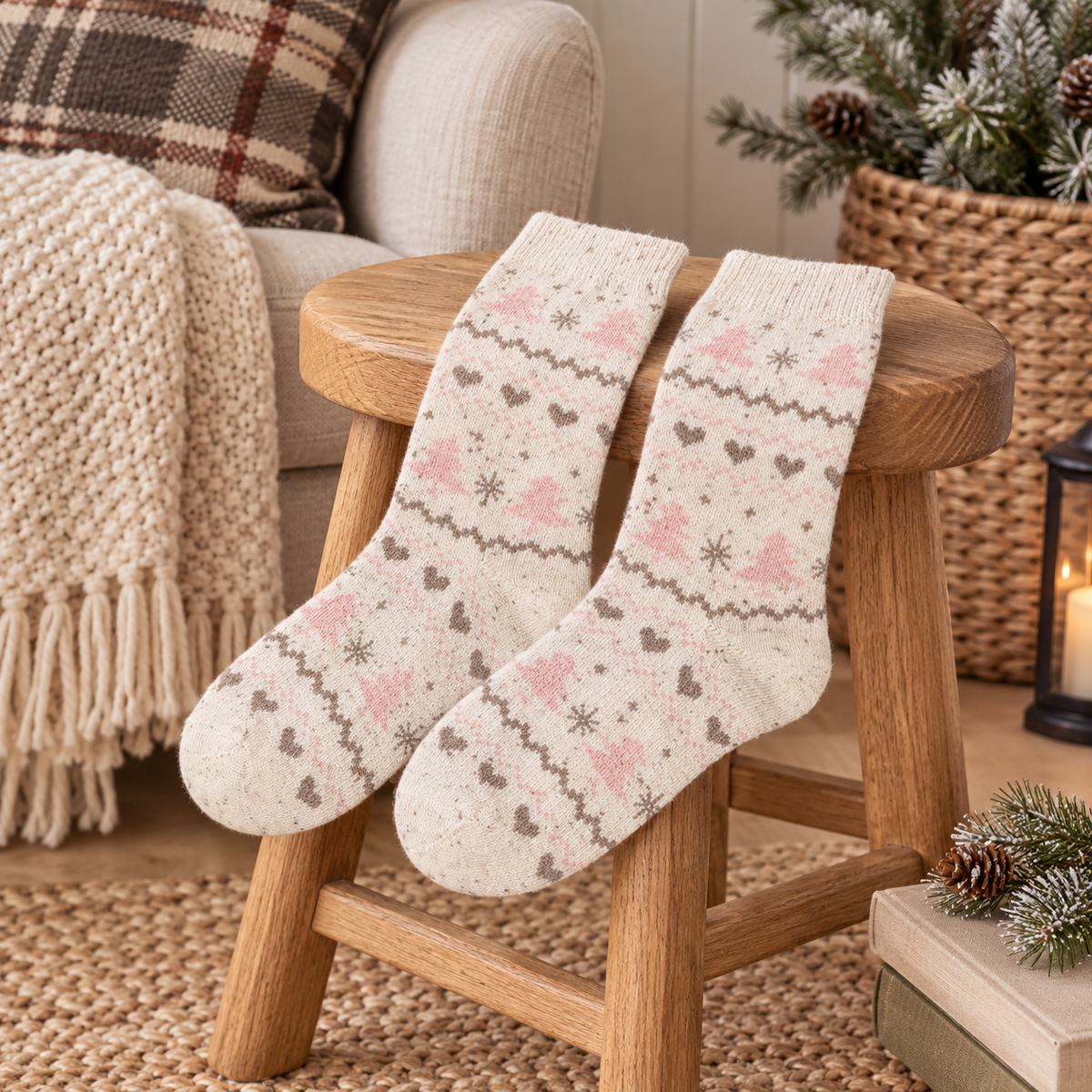 Wintersocken „Herz-Hygge“ mit Wollanteil 36–41 – 3
