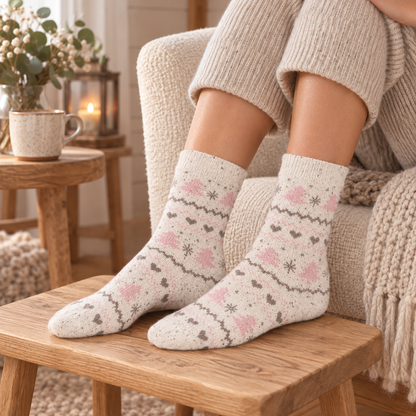 Wintersocken „Herz-Hygge“ mit Wollanteil 36–41 – 5