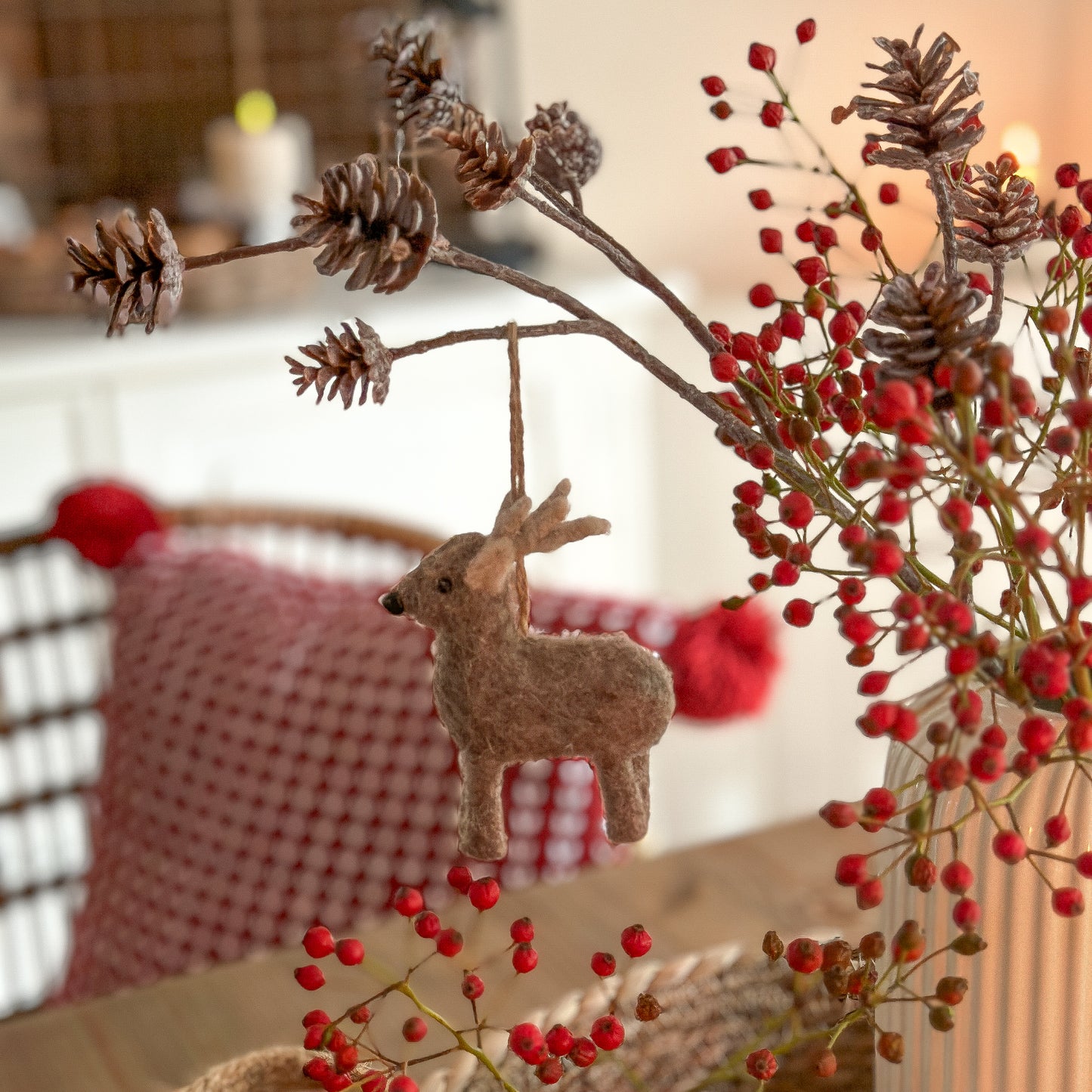 Anhänger "Tiere des Waldes" Filz Grau 4 Varianten - Wohnen auf dem Land