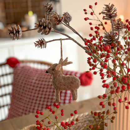 Anhänger "Tiere des Waldes" Filz Grau 4 Varianten - Wohnen auf dem Land