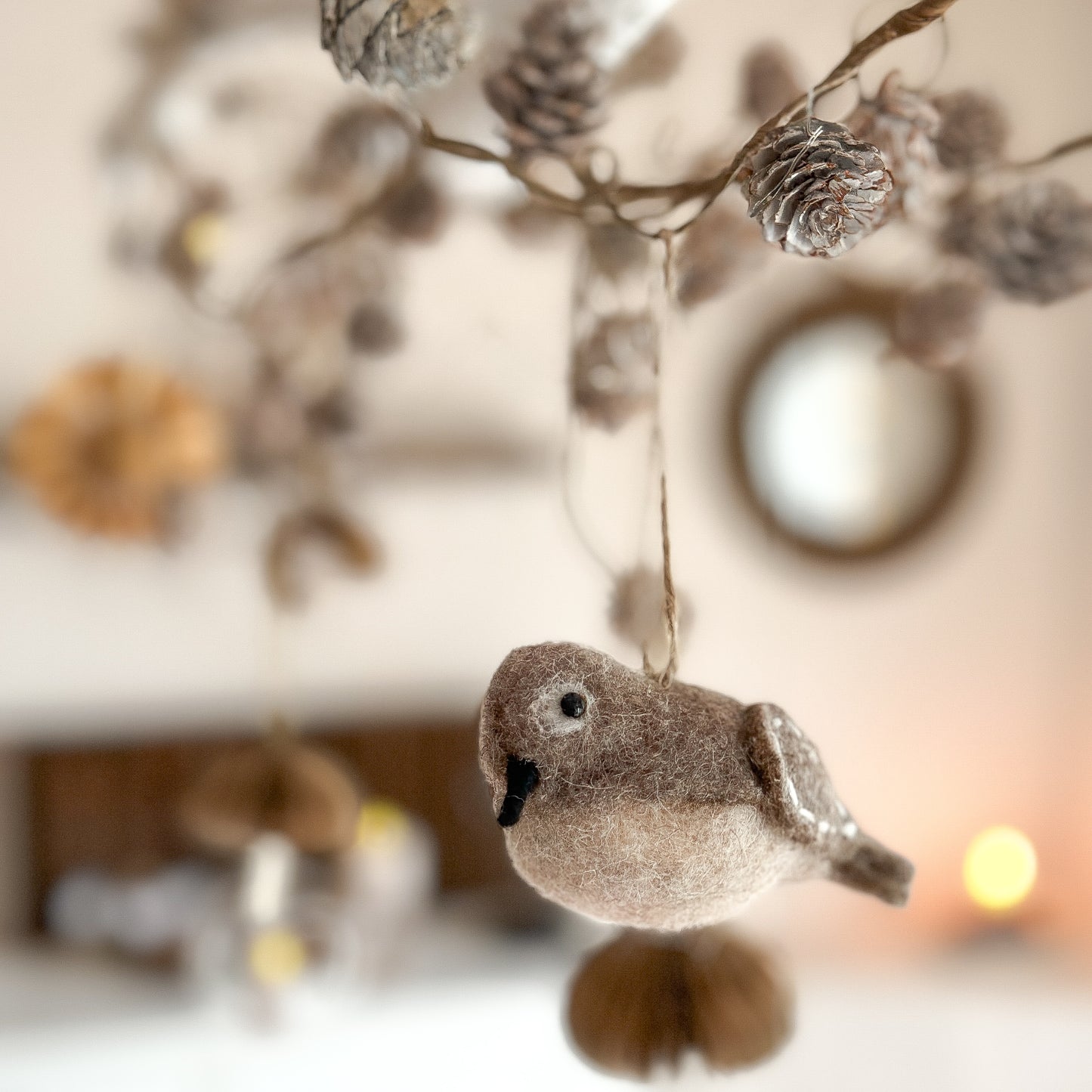 Anhänger "Tiere des Waldes" Filz Grau 4 Varianten - Wohnen auf dem Land