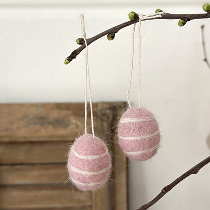 Anhänger Osterset "Ostereier" im Beutel Filz 2 Farben - Wohnen auf dem Land