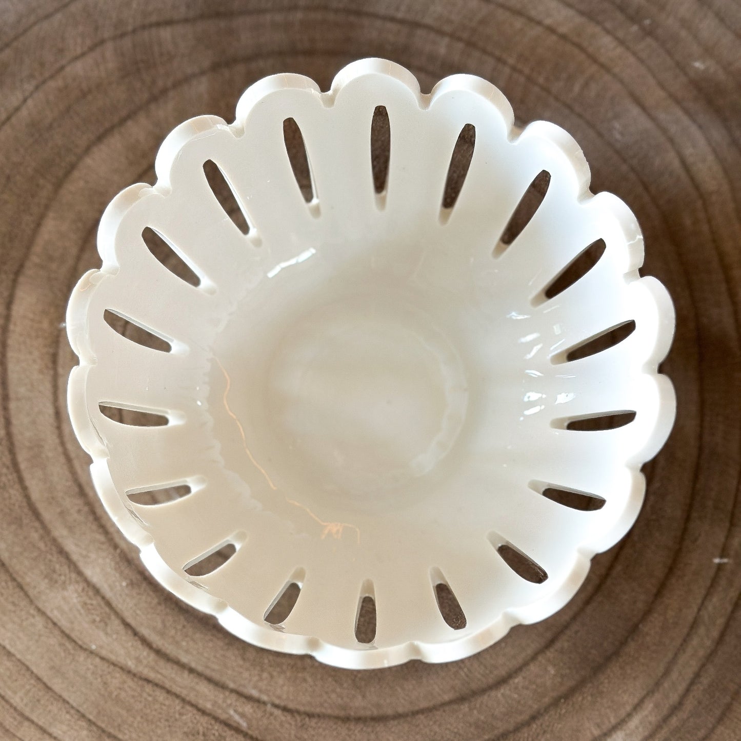 Schale Windlicht Chili Porzellan Weiß 15cm Draufsicht