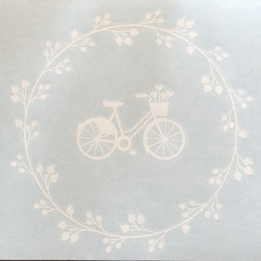 Aufkleber "Fahrradkranz" XL Weiß - Wohnen auf dem Land