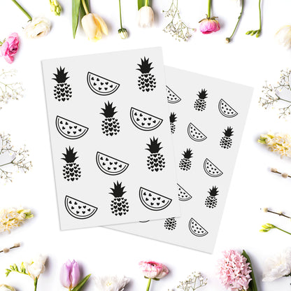 Aufkleber "Ananas & Melone" - Wohnen auf dem Land