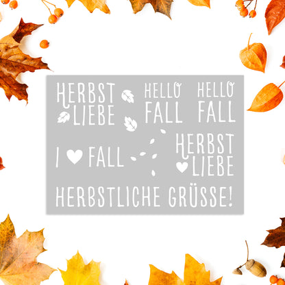 Aufkleber "Herbstliebe" - Wohnen auf dem Land