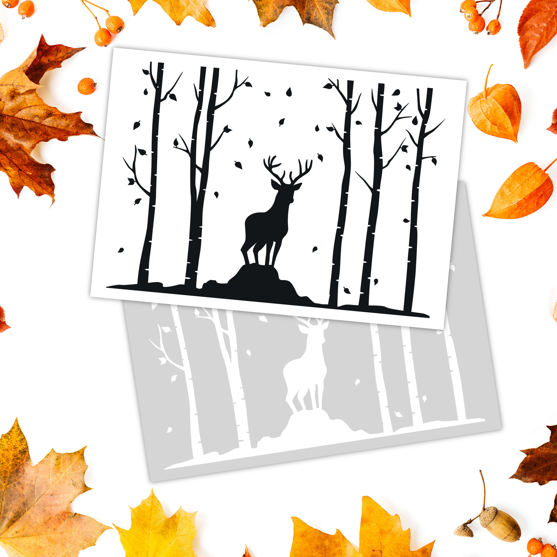 Aufkleber "Hirsch im Wald" - Wohnen auf dem Land