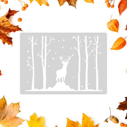 Aufkleber "Hirsch im Wald" - Wohnen auf dem Land