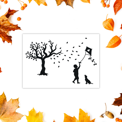 Aufkleber "Junge mit Drachen“ - Wohnen auf dem Land