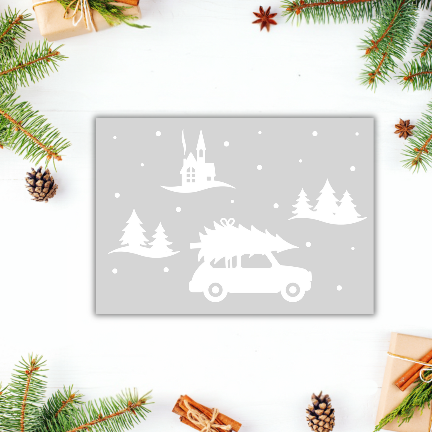 Aufkleber "Driving Home" S/W - Wohnen auf dem Land