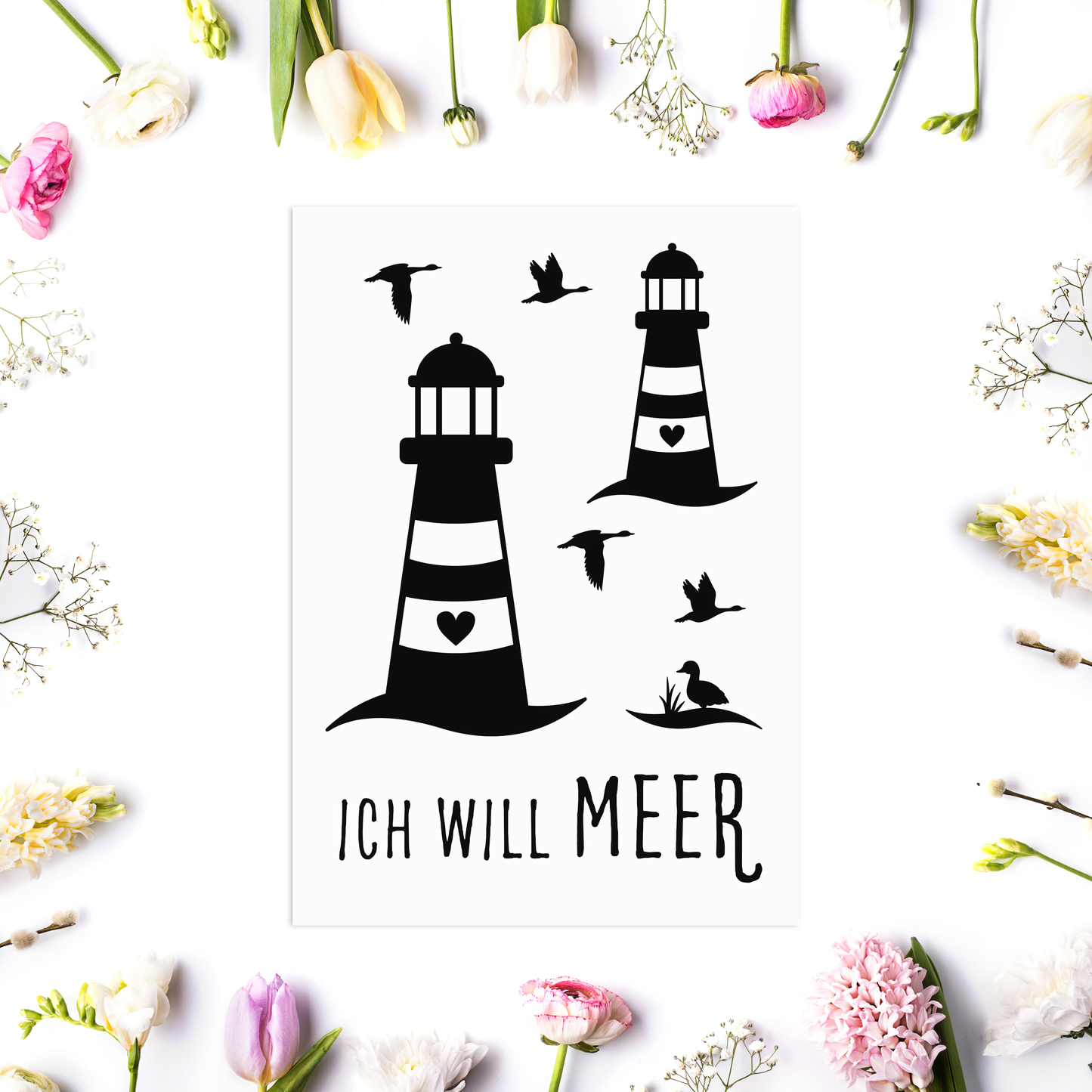 Aufkleber "Ich will Meer" - Wohnen auf dem Land