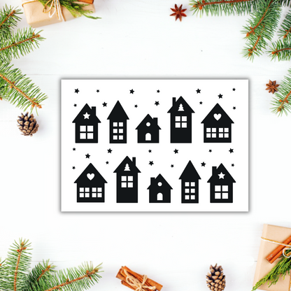 Aufkleber "Lichthäuser" S/W - Wohnen auf dem Land