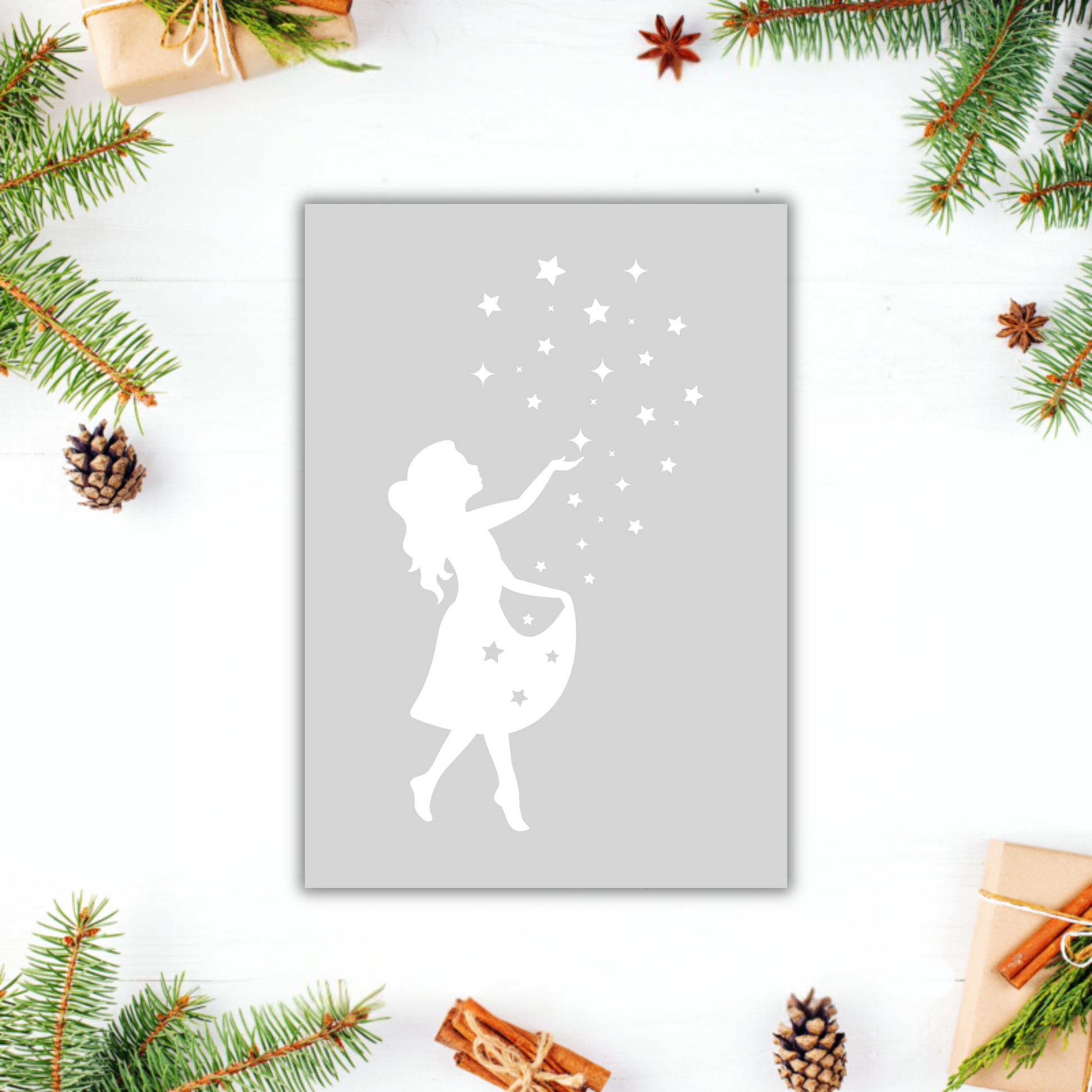 Aufkleber Motiv "Sterntaler-Mädchen Neu" S/W - Wohnen auf dem Land