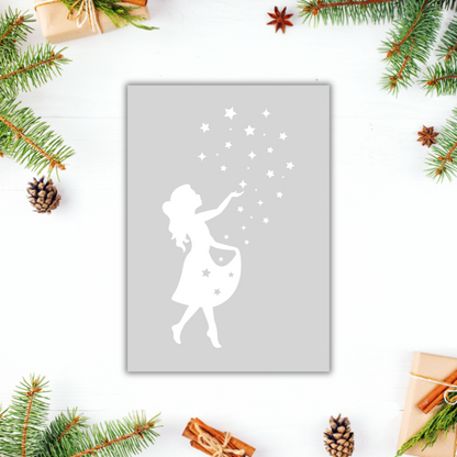 Aufkleber Motiv "Sterntaler-Mädchen Neu" S/W - Wohnen auf dem Land