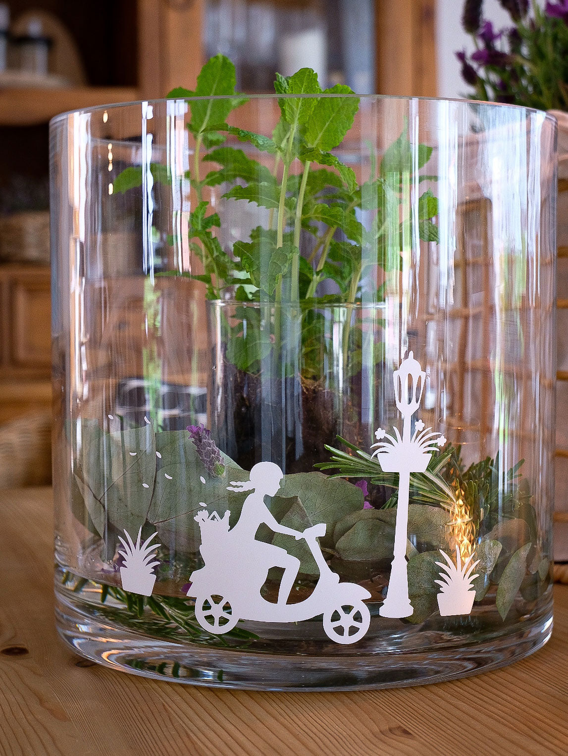 Aufkleber "Vespa-Mädchen" - Wohnen auf dem Land