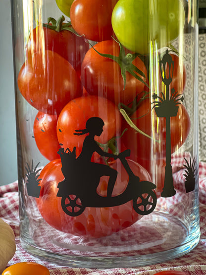 Aufkleber "Vespa-Mädchen" - Wohnen auf dem Land