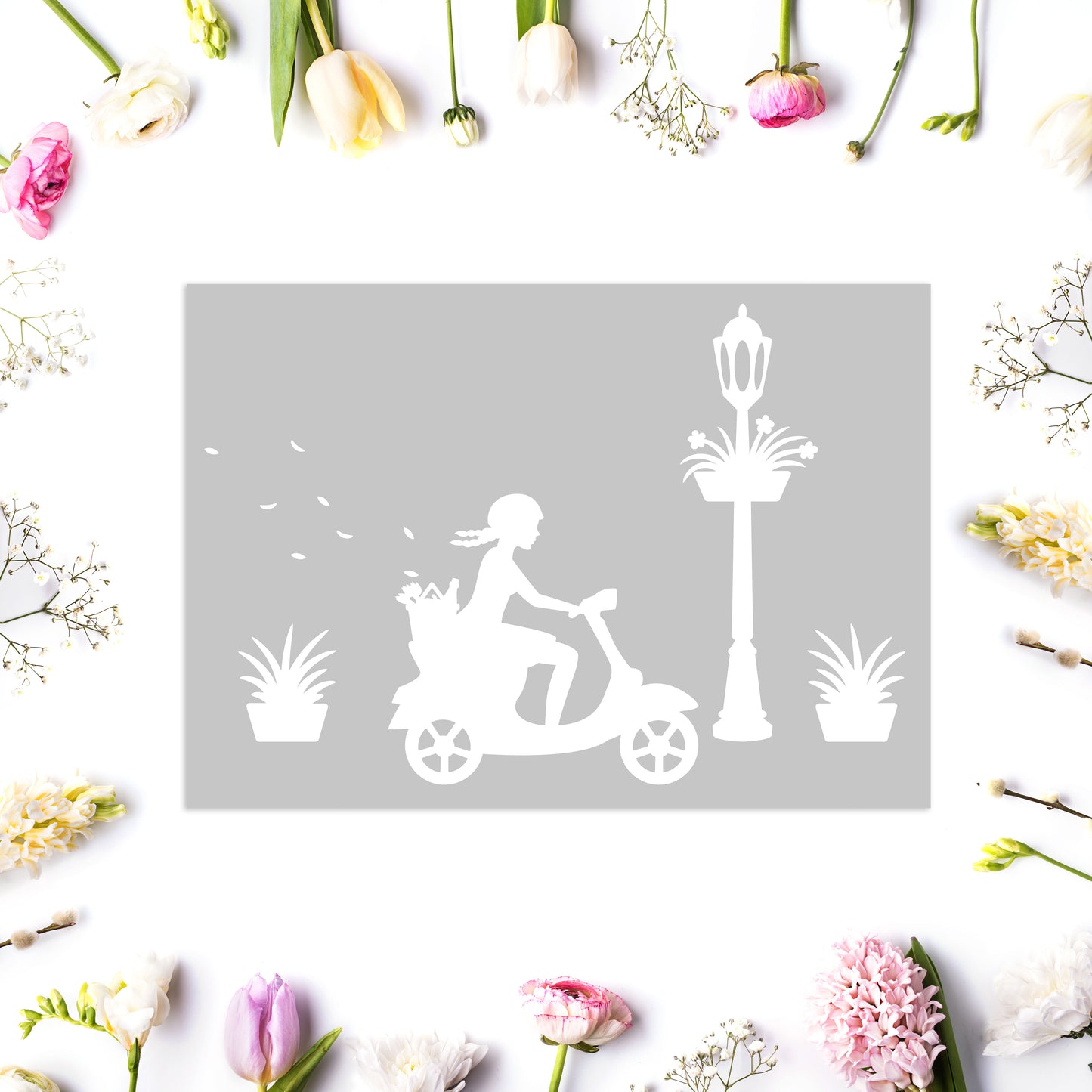 Aufkleber "Vespa-Mädchen" - Wohnen auf dem Land