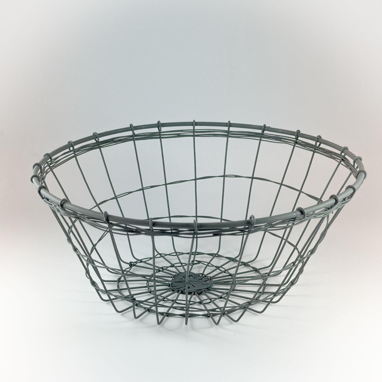 Korb Draht "Wire" Metall Rund Zink 20cm - Wohnen auf dem Land