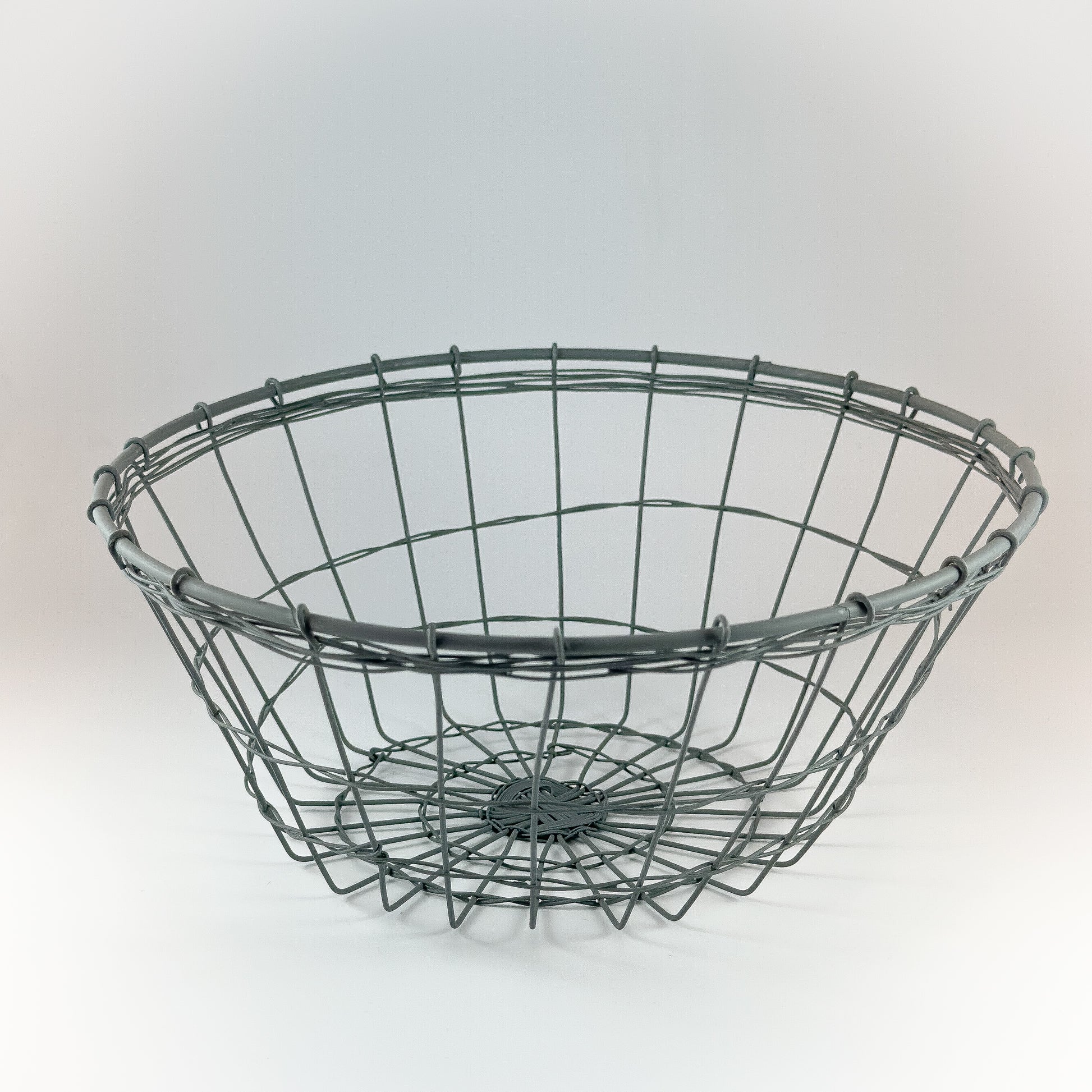 Korb Draht "Wire" Metall Rund Zink 20cm - Wohnen auf dem Land