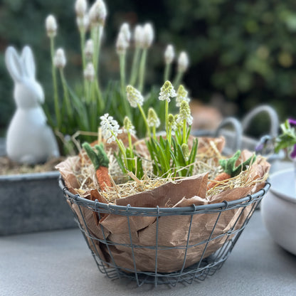 Korb Draht "Wire" Metall Rund Zink 20cm - Wohnen auf dem Land