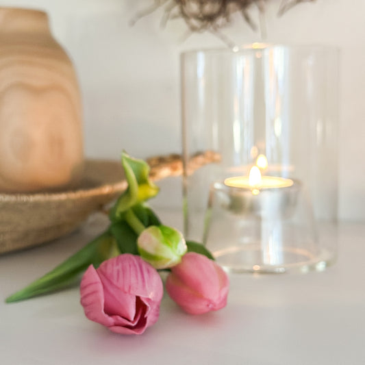 Blume Bund mit 3 Tulpen "Frühlingsliebe" künstlich 3 Farben - Wohnen auf dem Land