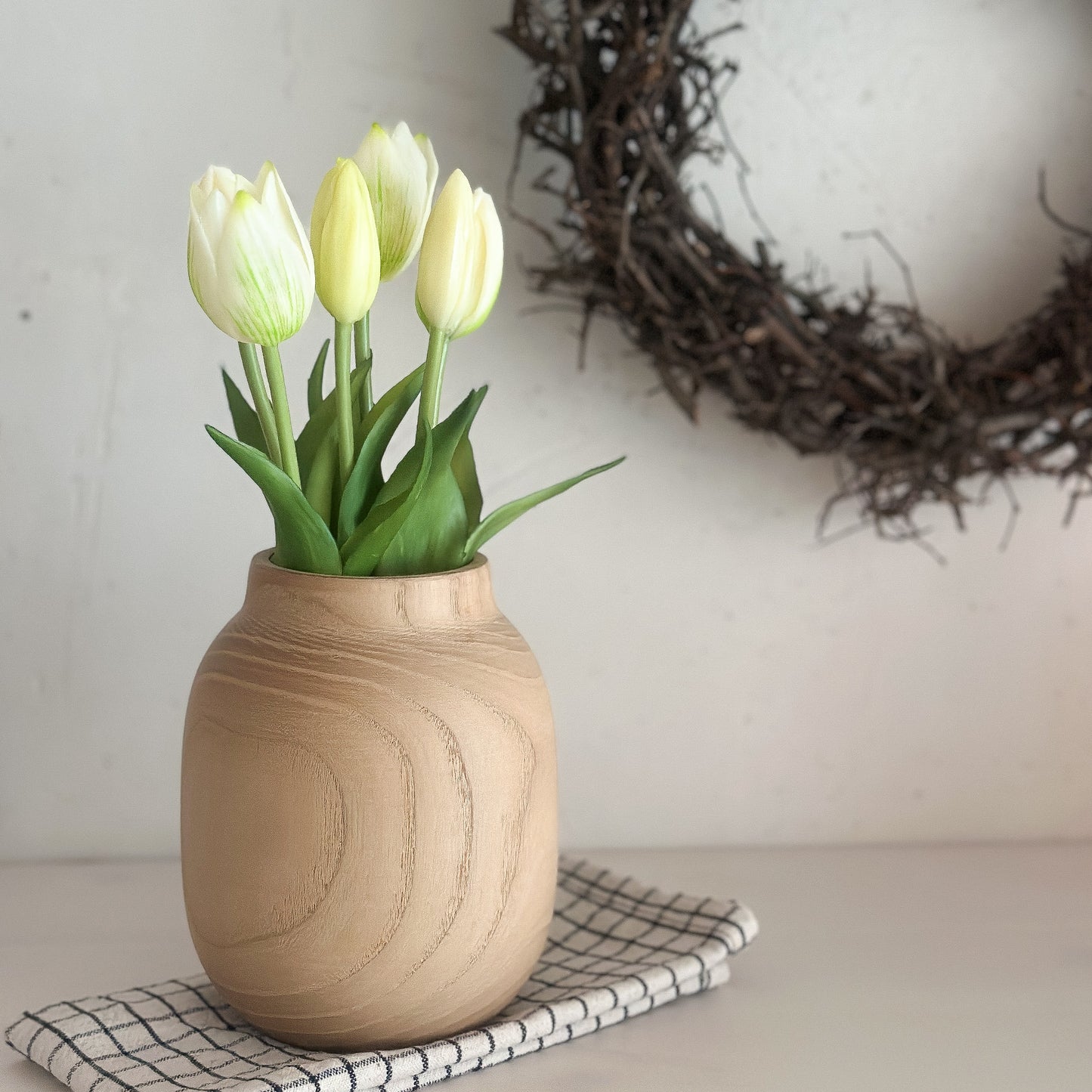 Blume Bund mit 3 Tulpen "Frühlingsliebe" künstlich 3 Farben - Wohnen auf dem Land