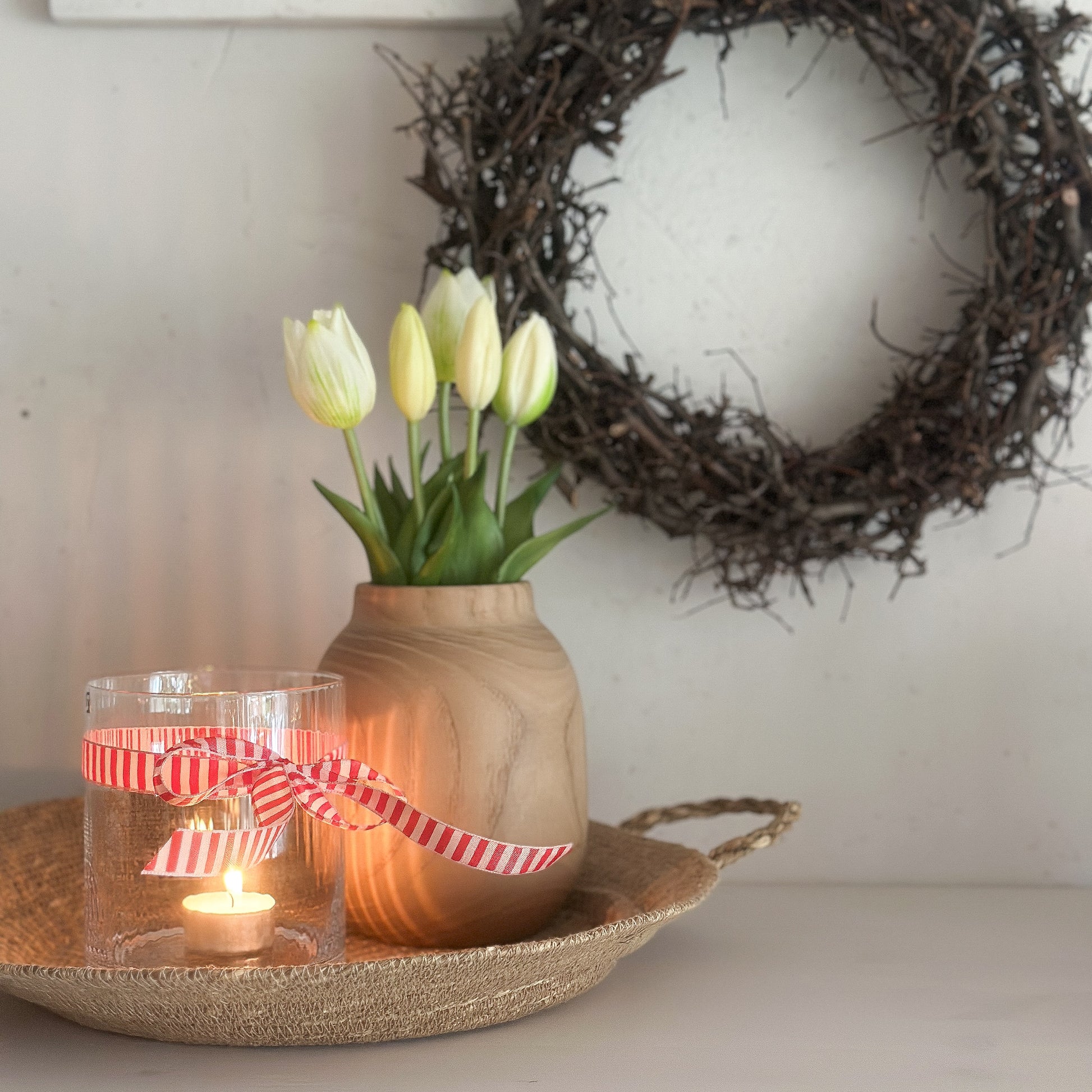 Blume Bund mit 3 Tulpen "Frühlingsliebe" künstlich 3 Farben - Wohnen auf dem Land