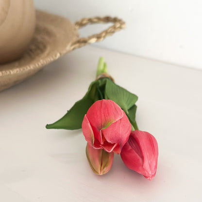 Blume Bund mit 3 Tulpen "Frühlingsliebe" künstlich 3 Farben - Wohnen auf dem Land