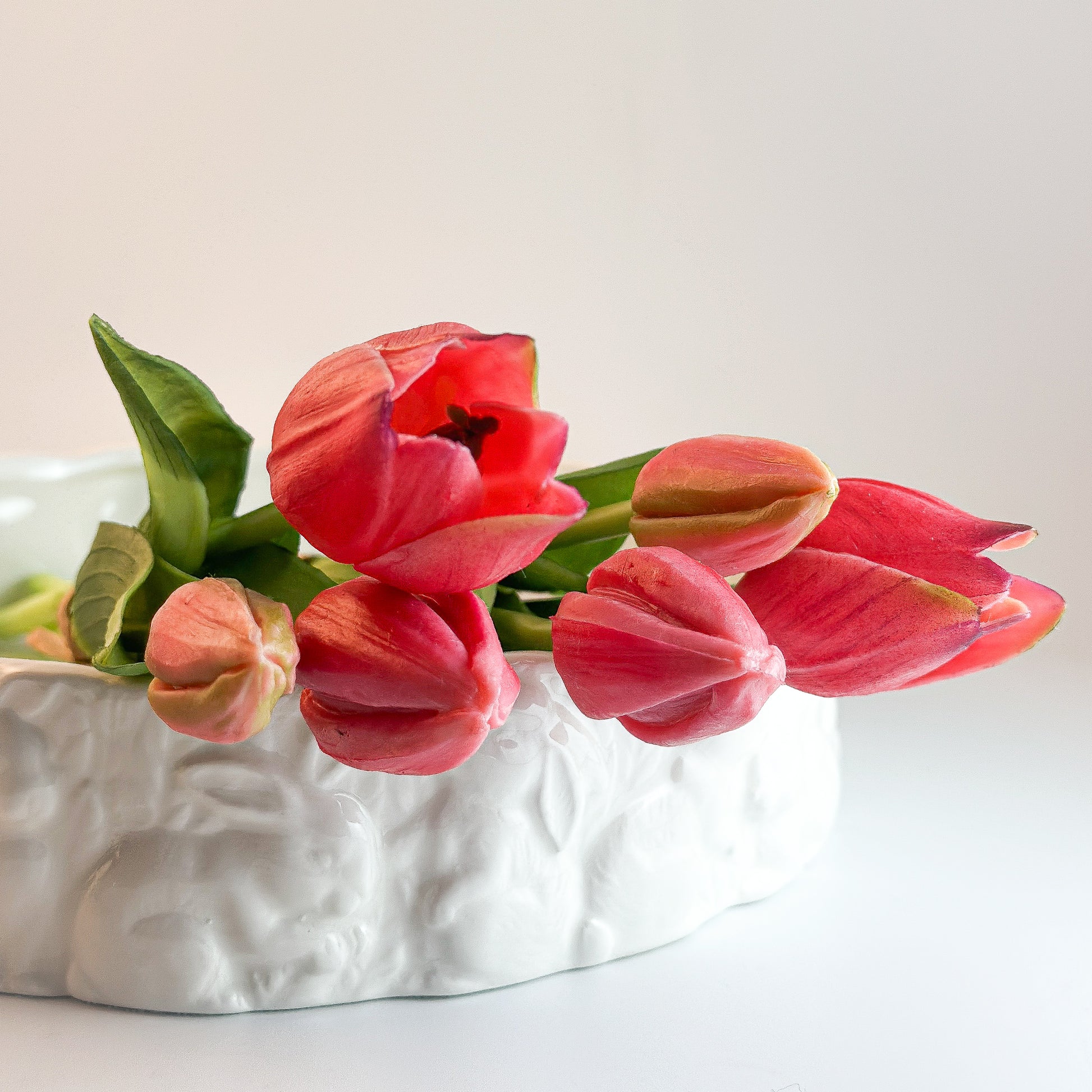 Blume Bund mit 3 Tulpen "Frühlingsliebe" künstlich 3 Farben - Wohnen auf dem Land