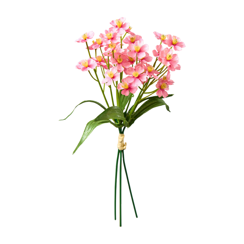 Künstlicher Blütenstrauß "Vergissmeinnicht" in pink, 23 cm, von Wohnen auf dem Land, besteht aus künstlichen Blumen.