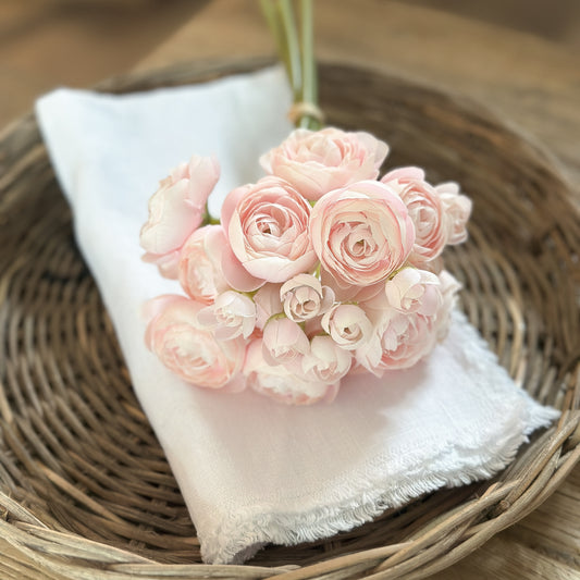 Blume Strauß "Ranunkeln" künstlich rosa 28cm - Wohnen auf dem Land