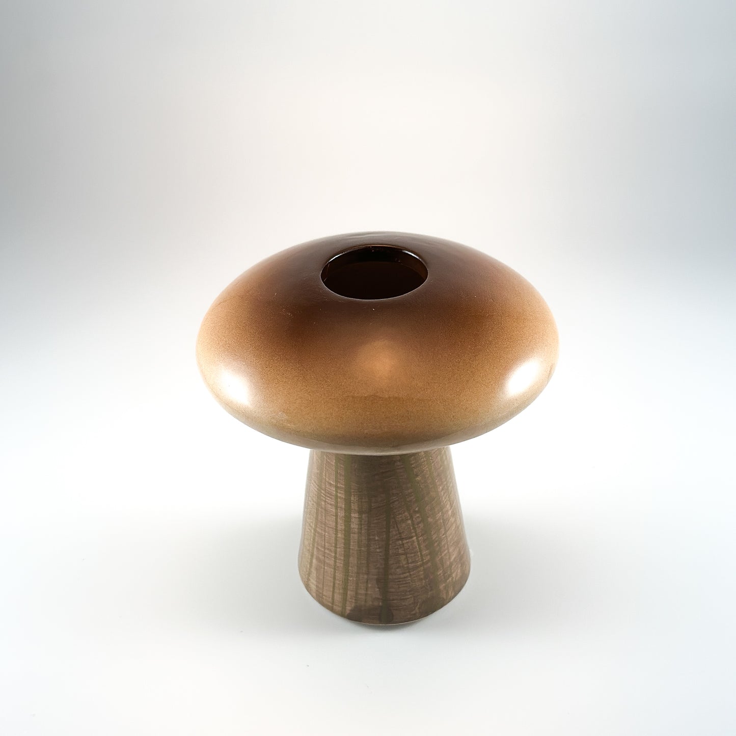 Brunene Keramik-Blumenvase und Kerzenhalter "Russle" von Wohnen auf dem Land, 10 cm, glasiert, dekorativ, für Blumen und Kerzen