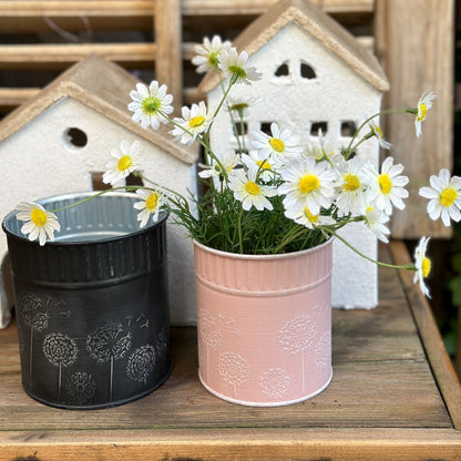Dose Vase "Dandelion" Metall Vintage 2er Set 3 Varianten - Wohnen auf dem Land