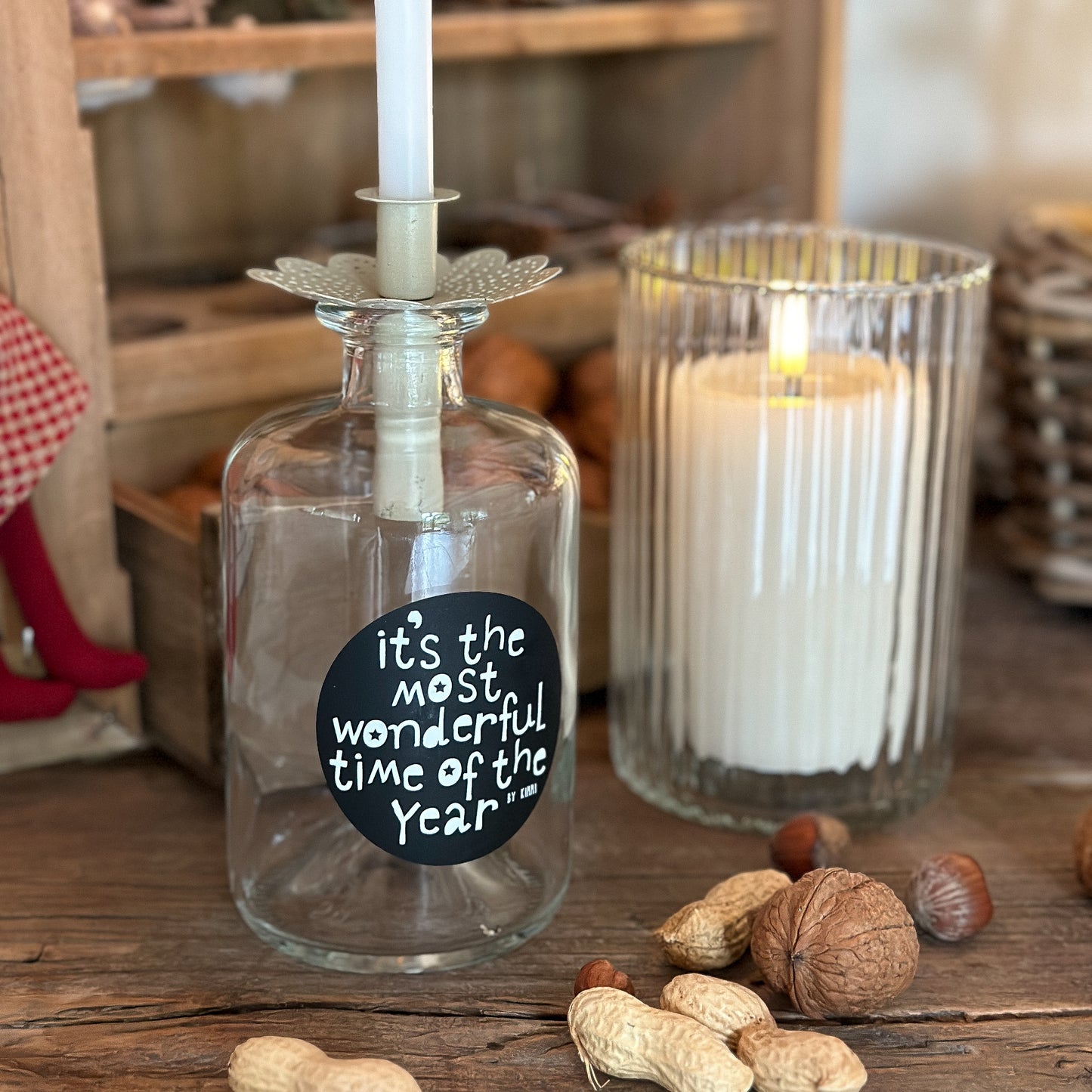 Flasche Glas "Holidays" 500ml 2 Designs - Wohnen auf dem Land