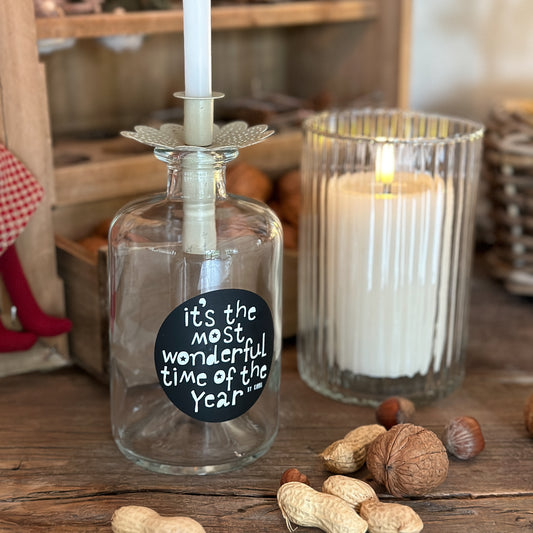 Flasche Glas "Holidays" 500ml 2 Designs - Wohnen auf dem Land