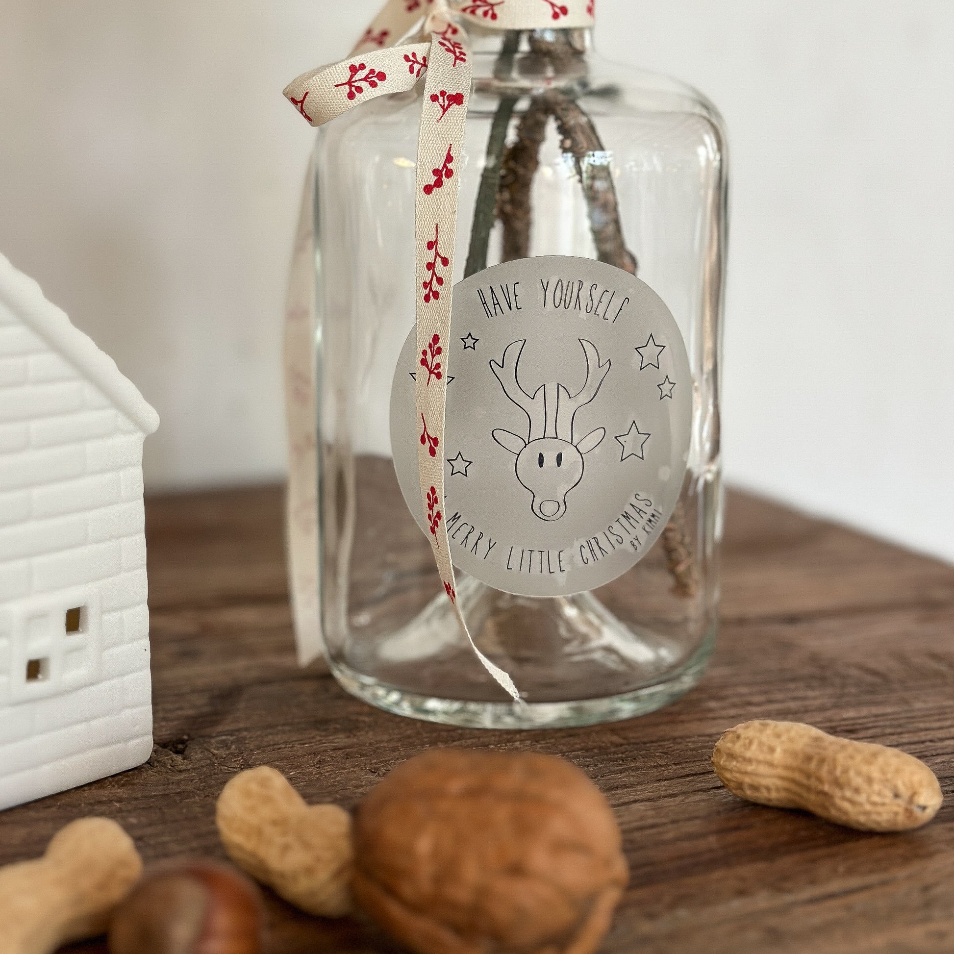 Flasche Glas "Holidays" 500ml 2 Designs - Wohnen auf dem Land