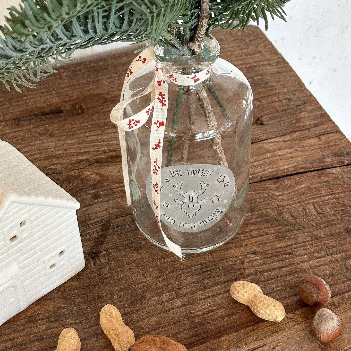 Flasche Glas "Holidays" 500ml 2 Designs - Wohnen auf dem Land