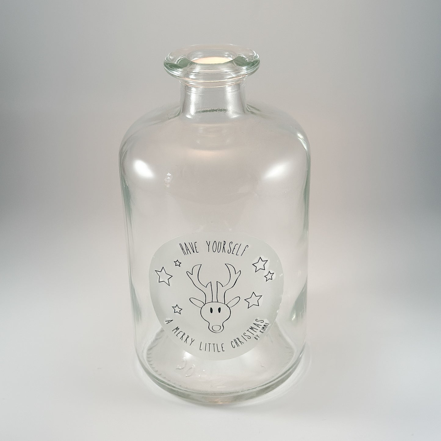 Flasche Glas "Holidays" 500ml 2 Designs - Wohnen auf dem Land