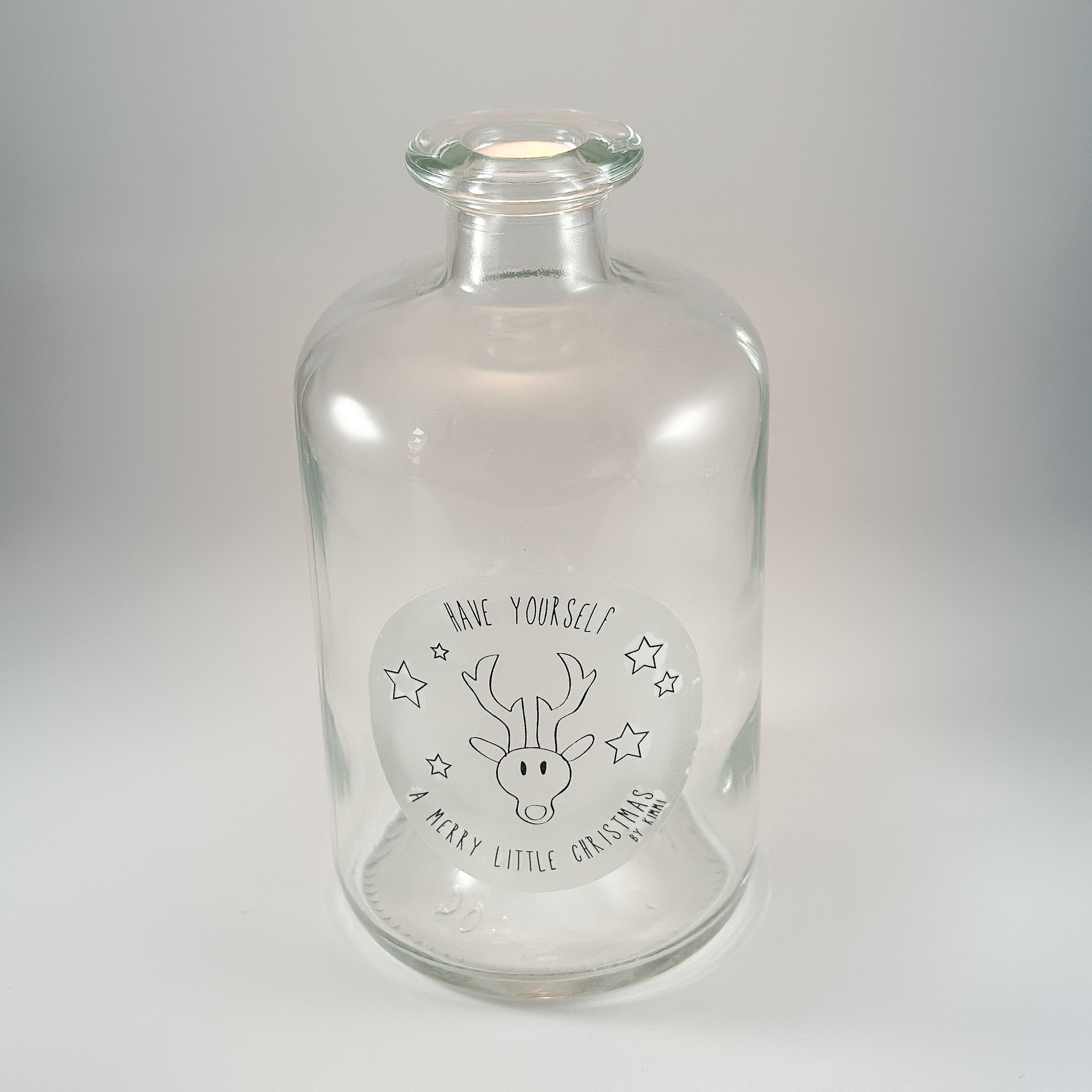 Flasche Glas "Holidays" 500ml 2 Designs - Wohnen auf dem Land