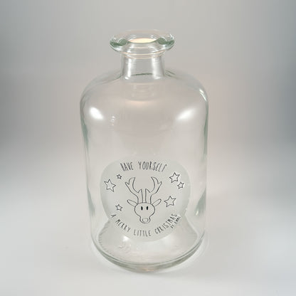 Flasche Glas "Holidays" 500ml 2 Designs - Wohnen auf dem Land