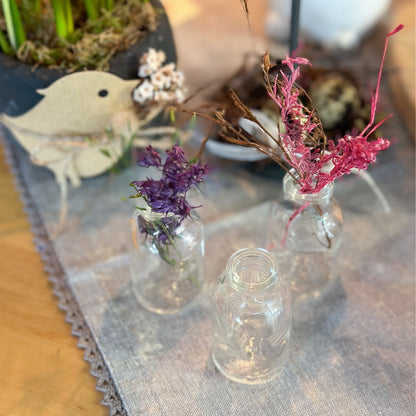 Mini-Fläschchen Glas 3er Set - Wohnen auf dem Land