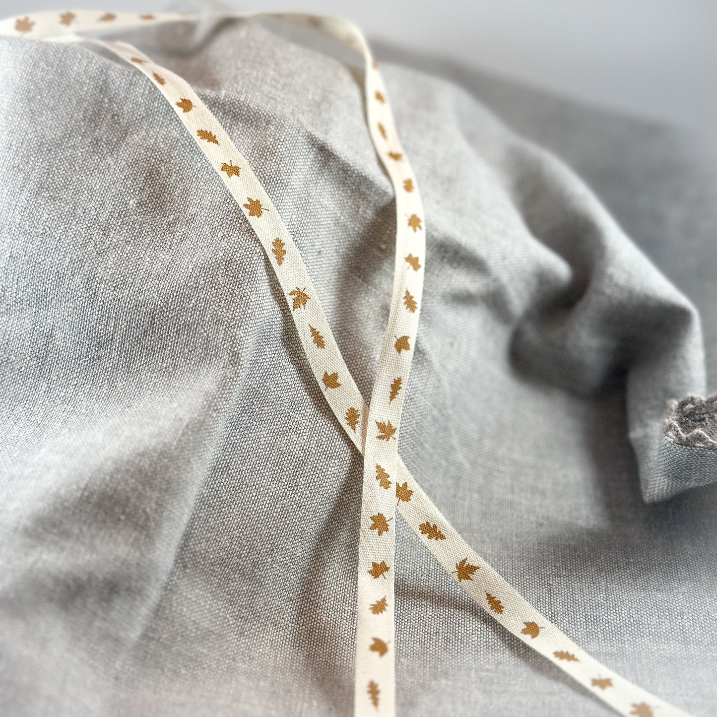 Dekoband Blätter "Fall" Baumwolle 8mm - Wohnen auf dem Land