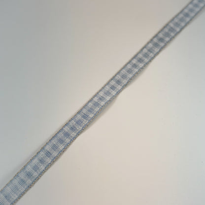 Dekoband "Blaue Karos" Karos Hellblau 15mm - Wohnen auf dem Land