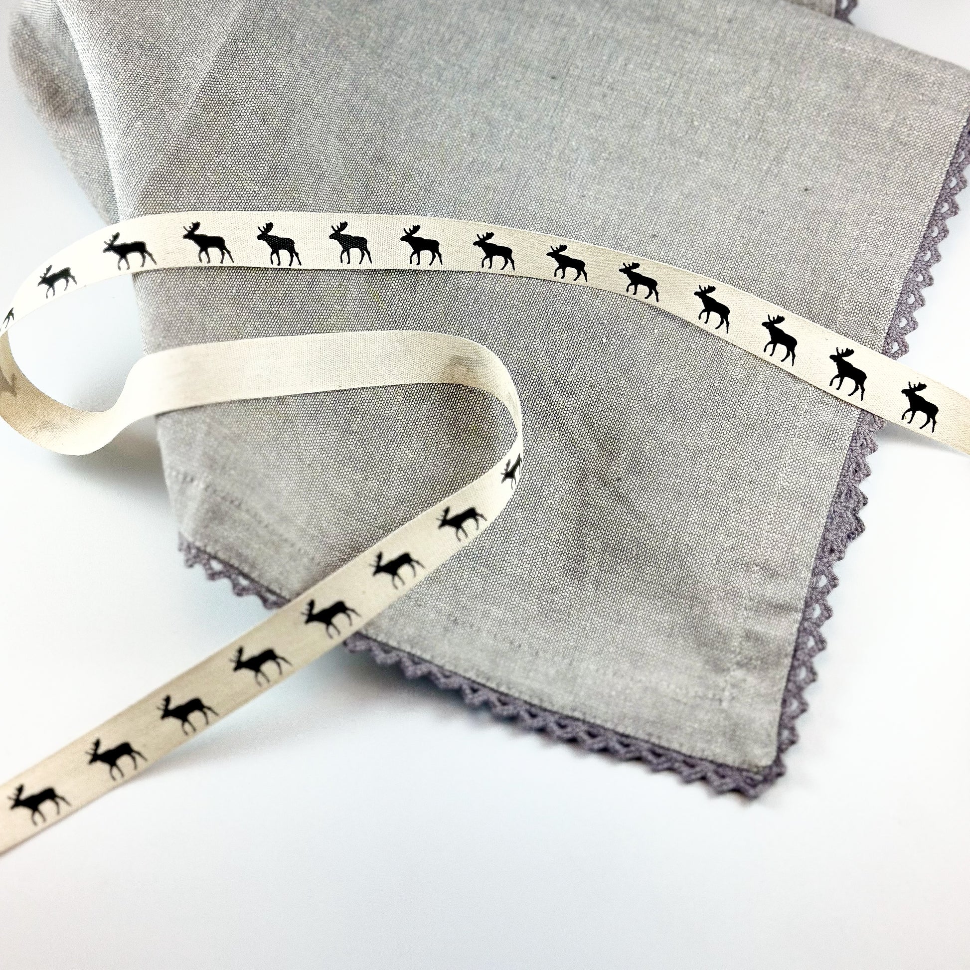 Dekoband "Elch" Baumwolle 15mm - Wohnen auf dem Land