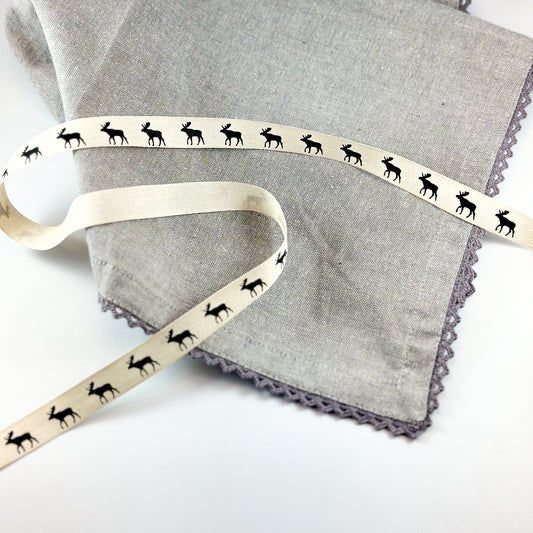 Dekoband "Elch" Baumwolle 15mm - Wohnen auf dem Land