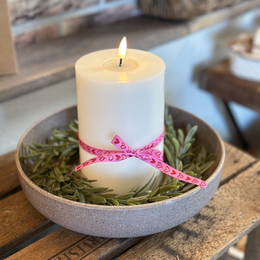 Dekoband "Herzen" Leinen Pink Rot 10mm - Wohnen auf dem Land