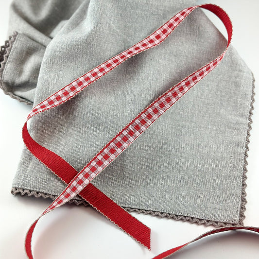 Dekoband "Karo" Rot Baumwolle 15mm - Wohnen auf dem Land