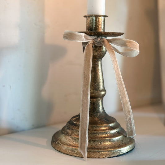 Dekoband "Samt" Taupe 9mm - Wohnen auf dem Land